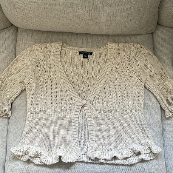 Cream Colored Crochet Top - Picture 3 of 5